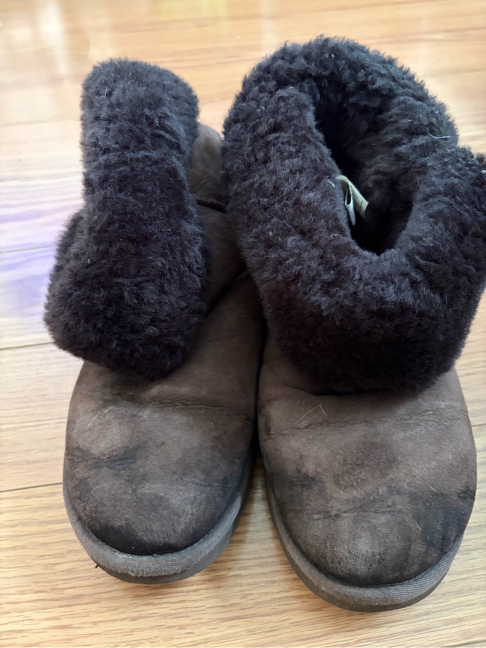 UGG Women's Bailey Button Boots (Model S/N 5803) in Dark Brown